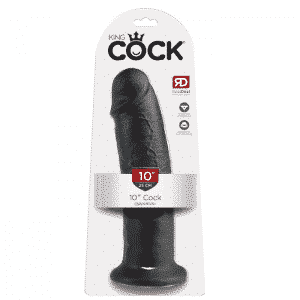 Consolador negro 8 pulgadas king cock-suave