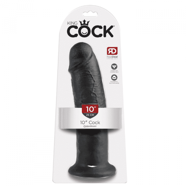 Consolador negro 8 pulgadas king cock-suave