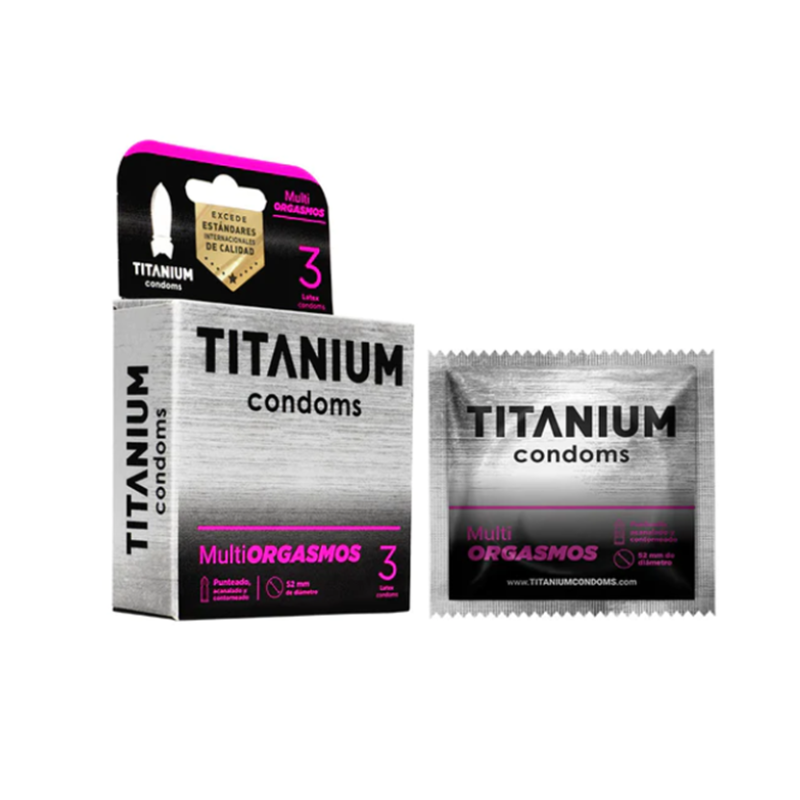 Condones Titanium Multiorgasmos x 3