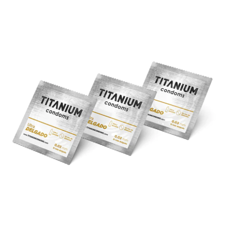Condones Titanium Ultra Delgado x 3 3