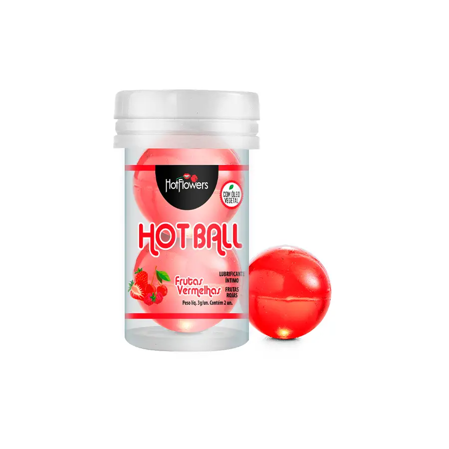 Lubricantes Hotballs Hotflowers Frutos Rojos